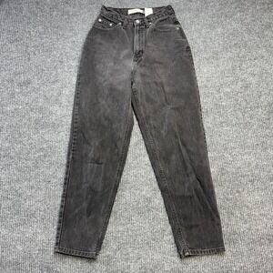 VTG GAP Jeans Womens 4 Black Faded Wash Reverse Fit Ankle Relax Tapered Mom 90s